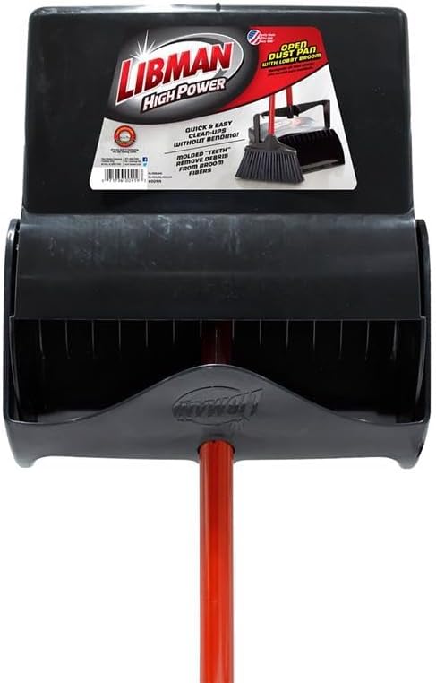 Libman 10 in. W Stiff Recycled Plastic Broom with Dustpan - Case of: 22