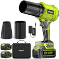 990,000 RPM Cordless Leaf Blower with 2 Batteries & Charger - Electric Handheld Blower, Lightweight, Double Run Time for Lawn, Yard, Patio, Garden Cleaning Green 1