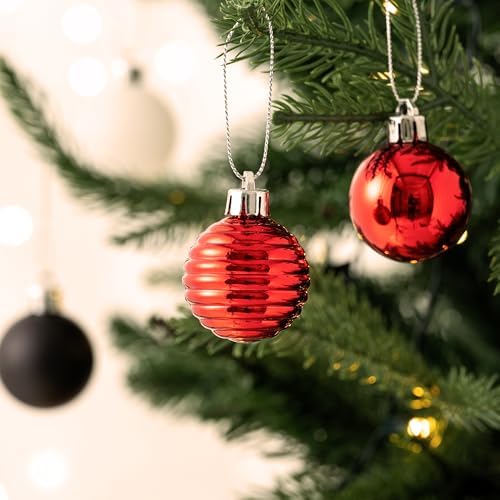 Valery Madelyn Small Christmas Tree Decorations Ball Ornaments 24ct 1.57"