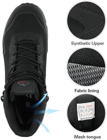 NORTIV 8 Men's Mid Top Waterproof Hiking Boots