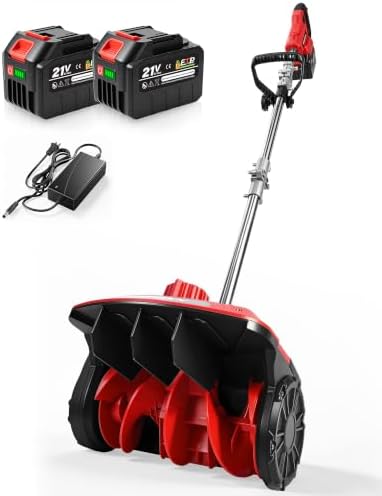 Cordless Snow Shovel, 14-Inch Width, 6-Inch Depth, Up to 60mins Runtime