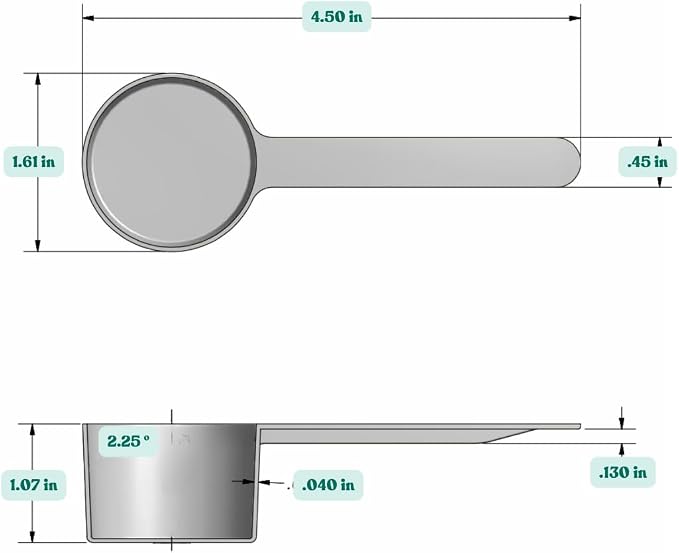 2 Tablespoon (1 Oz. | 6 Teaspoon | 29.6 mL) Long Handle Plastic Measuring Spoon for Coffee, Protein Powder, Spices, Grains, Dry Goods – Food-Grade BPA-Free (Pack of 25)