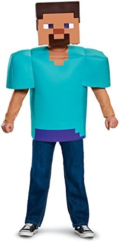 Disguise Minecraft Steve Classic Costume, Officially Licensed Minecraft Costume for Boys