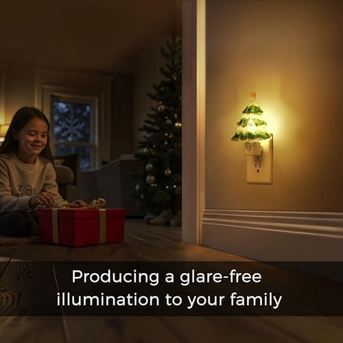 L LOHAS LED Christmas Tree Night Light 3000K Warm White Plug in Night Light
