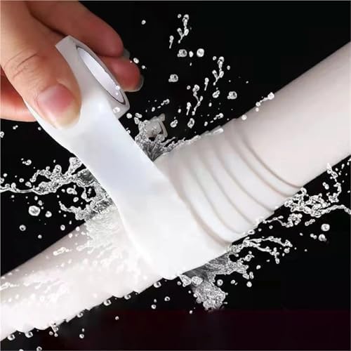 12 Roll 1 Inch X 10 FT Self-Fusing Silicone, Thickness 0.5mm Hose Repair Tape, Heavy Duty and Leak Proof Rubber Hose Tape, Pipe for Water(White)