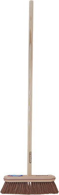 Superio Kitchen and Home Horsehair Broom With Wood Handle, Fine Premium Bristles - Heavy Duty Household Broom Easy Swiping Dust And Wisp Floors And Corners , 12" sweeping head