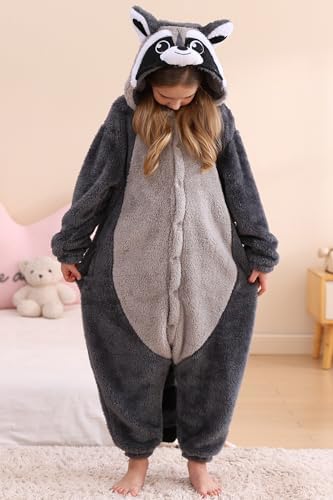 One Piece Pajamas Animal Kids Onesie, Animal Pajamas Halloween Cosplay Costume for Girls Boys