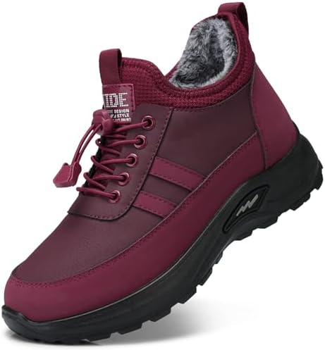 SHIBEVER Winter Snow Boots for Women: Warm Fur Lined Snow Ankle Booties