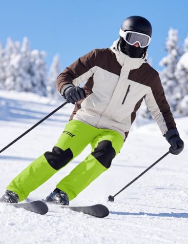 TACVASEN Men's Winter Snow Ski Pants Fleece Lined Waterproof Hiking Work
