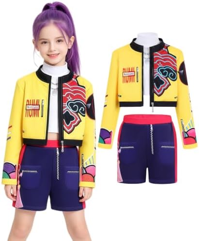 Golden Pop Performer Costume Kids Girls Halloween Costumes Cosplay Outfit