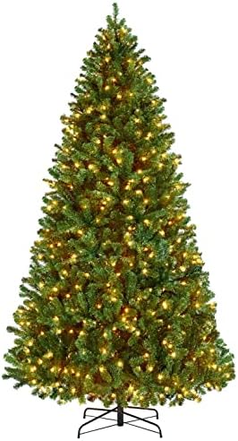 Yaheetech 9ft Pre-lit Christmas Tree with 850 Warm White Lights, Green