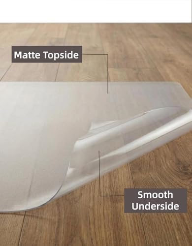 Chair Mat for Hard Floors 58x74 inches, Transparent Chair Mats for Hardwood/Tile Floor, Smooth Rolling Glide Under Desk, Plastic Hard Floor Protection Mat for Home & Office (Clear)