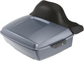 Advanblack Road Glide Tour Trunk Pack Gauntlet Grey Metallic King Tour Trunk Pack Luggage +Wrap-Around Backrest Pad for '97-'25 Harley Touring Road King Street Glide Electra Glide CVO models