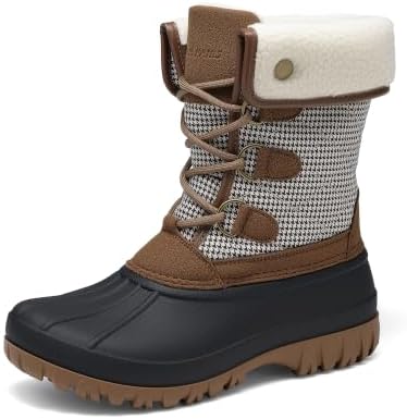 DREAM PAIRS Women's Mid Calf Winter Snow Boots