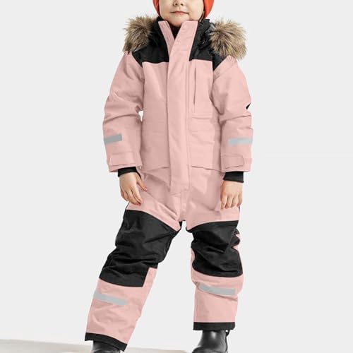 YRAETENM Snow Suit for Kids Boys Girls One Piece Snowsuit Girls and Boys Waterproof Insulated Winter Jumpsuit Coveralls