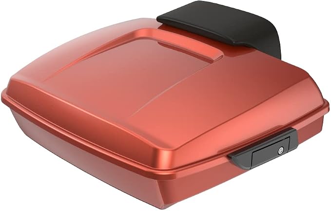 Advanblack Road Glide Tour Trunk Pack Sedona Orange Razor Tour Trunk Pack Backrest Pad for '97-'25 Harley Touring Road King Street Glide Electra Glide CVO models