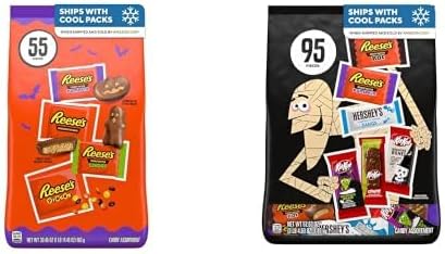 Hershey's & Reese's Halloween Candy Bulk Variety Bag Bundle, 150 Pieces