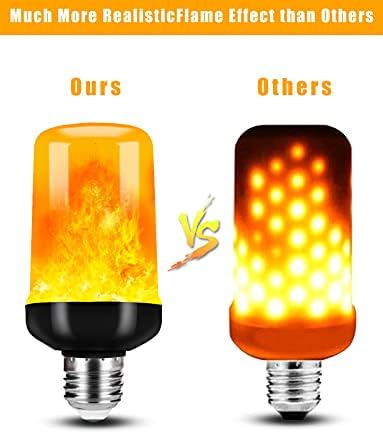 Hompavo 【Upgraded】 Flame Light Bulbs for Home Decor with Upside Down Effect