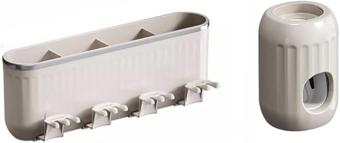 Toothbrush Rack Tooth Cup Toothbrush Rack Toothbrush Rack Mouthwash Cup Wall-Mounted Toothpaste Comb Storage Rack Toothware Wall Hanging Bathroom Toothbrush Holder