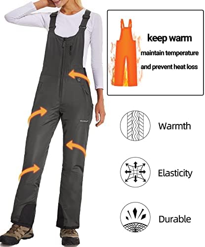 BenBoy Women's Snow Bibs Ski Waterproof Windproof Overalls