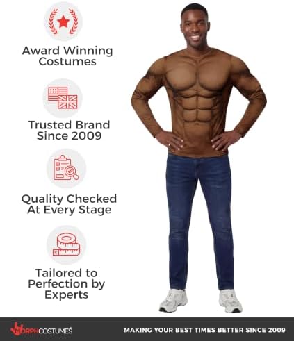 Morph Muscle Shirt Men, Bodybuilder Costume, Halloween Costumes for men