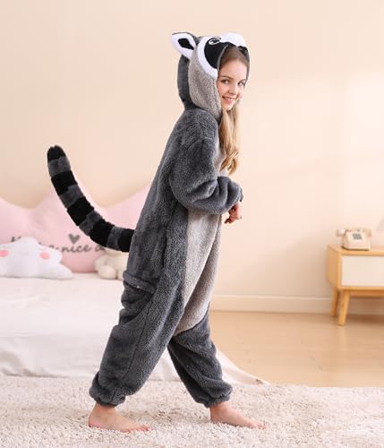 SimZoo Kids Animal Onesie Pajamas Halloween Costumes Cosplay 4-13Y