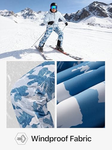 FREE SOLDIER Mens Snow Bibs Ski Snow Pants Softshell Ski Bib Overalls