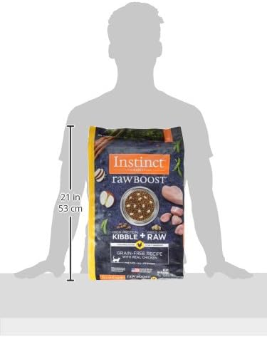 Instinct RawBoost, Dry Cat Food + Freeze Dried, Real Chicken, 10 lb Bag | High-protein kibble with FreshDried raw bites, grain-free, cage-free chicken recipe, minimally processed, complete nutrition
