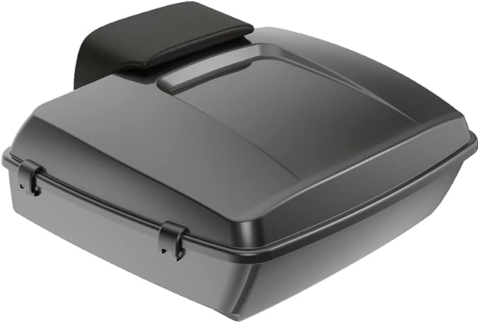 Advanblack Road Glide Tour Trunk Pack Gray Haze Chopped Tour Trunk Pack Backrest Pad for '97-'25 Harley Touring Road King Street Glide Electra Glide CVO models