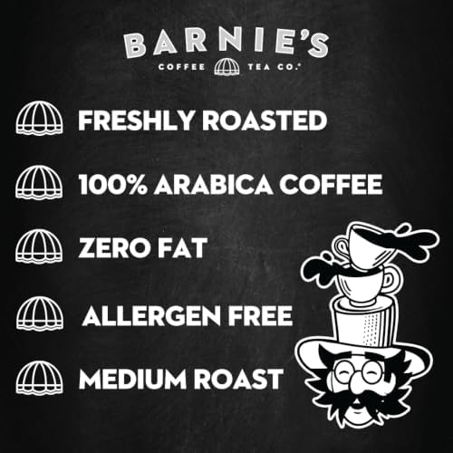 Barnie's Coffee Santa's Mocha Christmas Single Serve Coffee Pods with Coconutty, Caramel, Mocha Flavor, Medium Roast Arabica Coffee Beans Compatible with Keurig Brewers, 48 Count