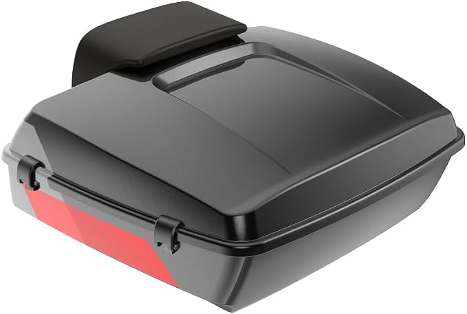 Advanblack 2025 RG Tour Trunk Pack Hot Lap Chopped Tour Trunk Pack Backrest Pad for '97-'25 Harley Touring Road King Street Glide Electra Glide CVO models