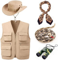 5 Pcs Safari Costume for Women Halloween Cosplay Outfit