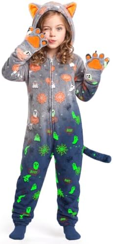 Joycover Halloween Black Cat Costume for Girls, Kids Cat Onesie & Purse Bag