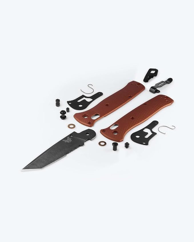 Benchmade Bailout Tactical Knife, S90V Steel Blade (537SBK-07) | Burnt Copper Aluminum handle, Tanto blade