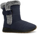 Winter Snow Boots for Women 2026: All-day Comfort Warm Fur Lined Mid Calf Hook Loop Waterproof Outdoor Shoes for Walking