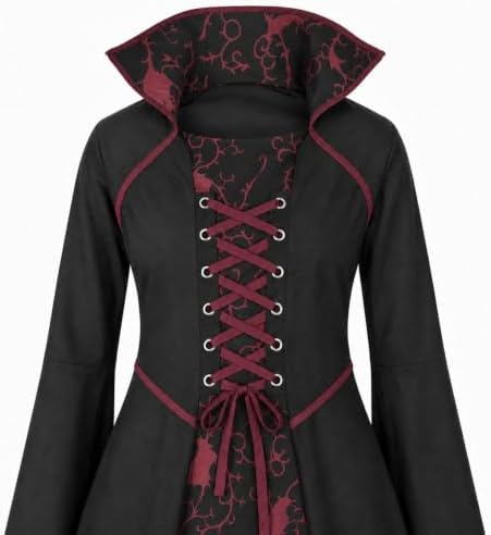 Doloowee Girls Vampire Costume 4-Piece Halloween Dress Up Outfit Ages 3-12