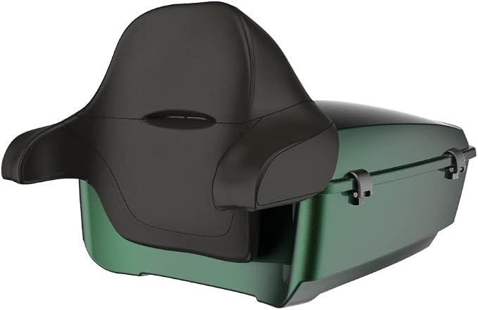 Advanblack Road Glide Tour Trunk Pack Hard Candy Chameleon King Tour Trunk Pack Luggage +Wrap-Around Backrest Pad for '97-'25 Harley Touring Road King Street Glide Electra Glide CVO models