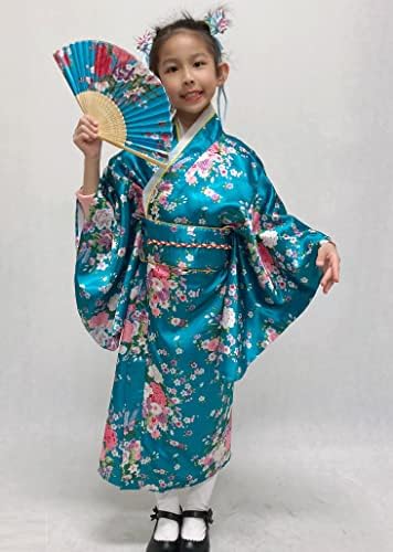Japanese Traditional Dress Kimono Robe for Kids Girls Costume