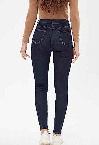 Yehopere Women's Winter Fleece Lined Jeans Slim Fit Warm Skinny High Waist Denim Jean