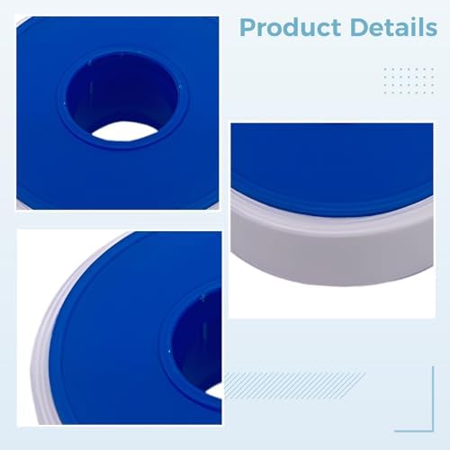 100 Pcs Thread Seal Tape, PTFE Plumbers Tape for Leaks, 0.79 in (20 mm) Width, 65.6 ft (20 m) Length, Bulk Plumbing Tape for Water, Gas, Heating, and Fire Protection Pipe Threads