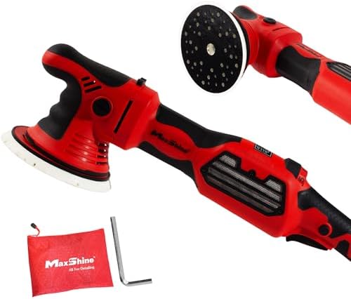 Maxshine MB21 Pro Brushless DA Polisher – 21mm Long Throw Car Buffer with 6” Backing Plate, 1200W Motor, 5/16”-24 Thread & 6-Speed Control – Auto Detailing Tool for Cars, Trucks, SUVs & Boats