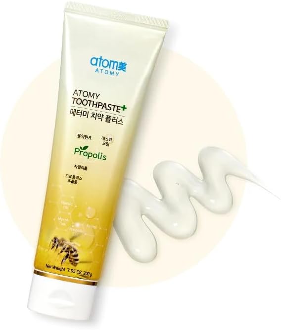 Korean Toothpaste Propolis Bees Dental Oral Care System (7.05 Oz x 5 pcs) for Atomy