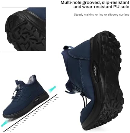 SHIBEVER Winter Snow Boots for Women: Warm Fur Lined Snow Ankle Booties