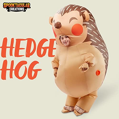 Spooktacular Creations Hedgehog Inflatable Costume for Kids, Air Blow Up Costumes, Full Body Inflatable for Halloween Party