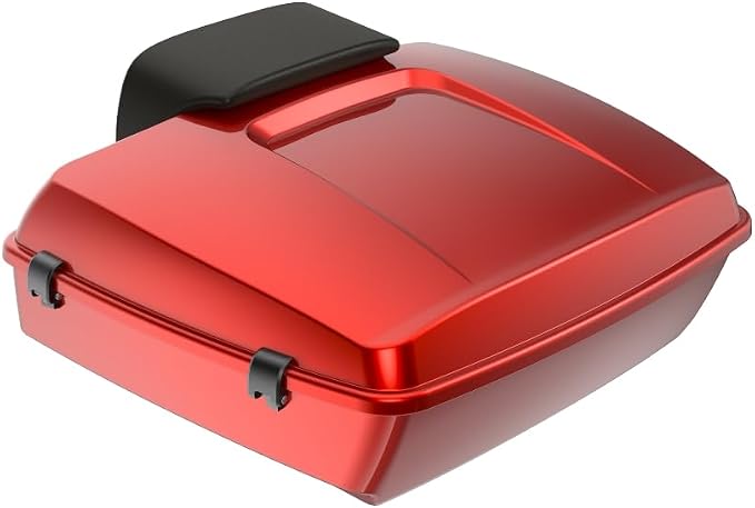 Advanblack Road Glide Tour Trunk Pack Whiskey Fire Chopped Tour Trunk Pack Backrest Pad for '97-'25 Harley Touring Road King Street Glide Electra Glide CVO models