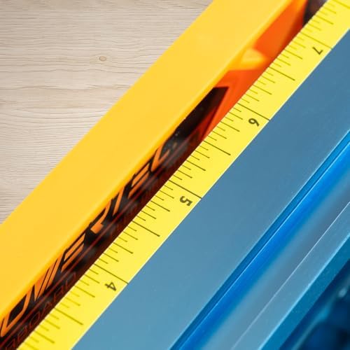 POWERTEC Router Table Fence Kit Deluxe System 3-3/8” Tall 24" Long, Router Table Top, Routing Tables for Woodworking w/Reversible Flip Stop, Dust Port, Adjustable Bit Guard, Featherboard - 71536