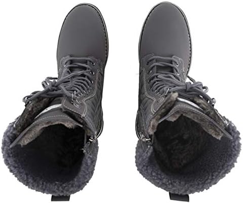 POLAR Womens Faux Fur Warm Thermal Waterproof Outdoor Walking Snow Winter Rubber Sole Calf Boots