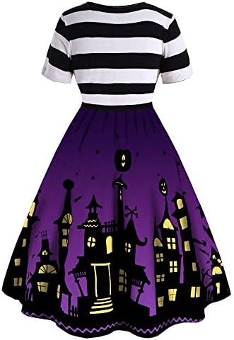 ZEZCLO Women's Plus Size Halloween Dress Pumpkin Halloween Costume Dresses