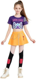 ELIM Kids Pop Star Costume Girls Halloween Costumes Set with Accessories