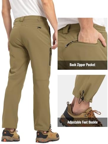 Rdruko Men's Snow Pants Waterproof Ski Pants Insulated Trousers